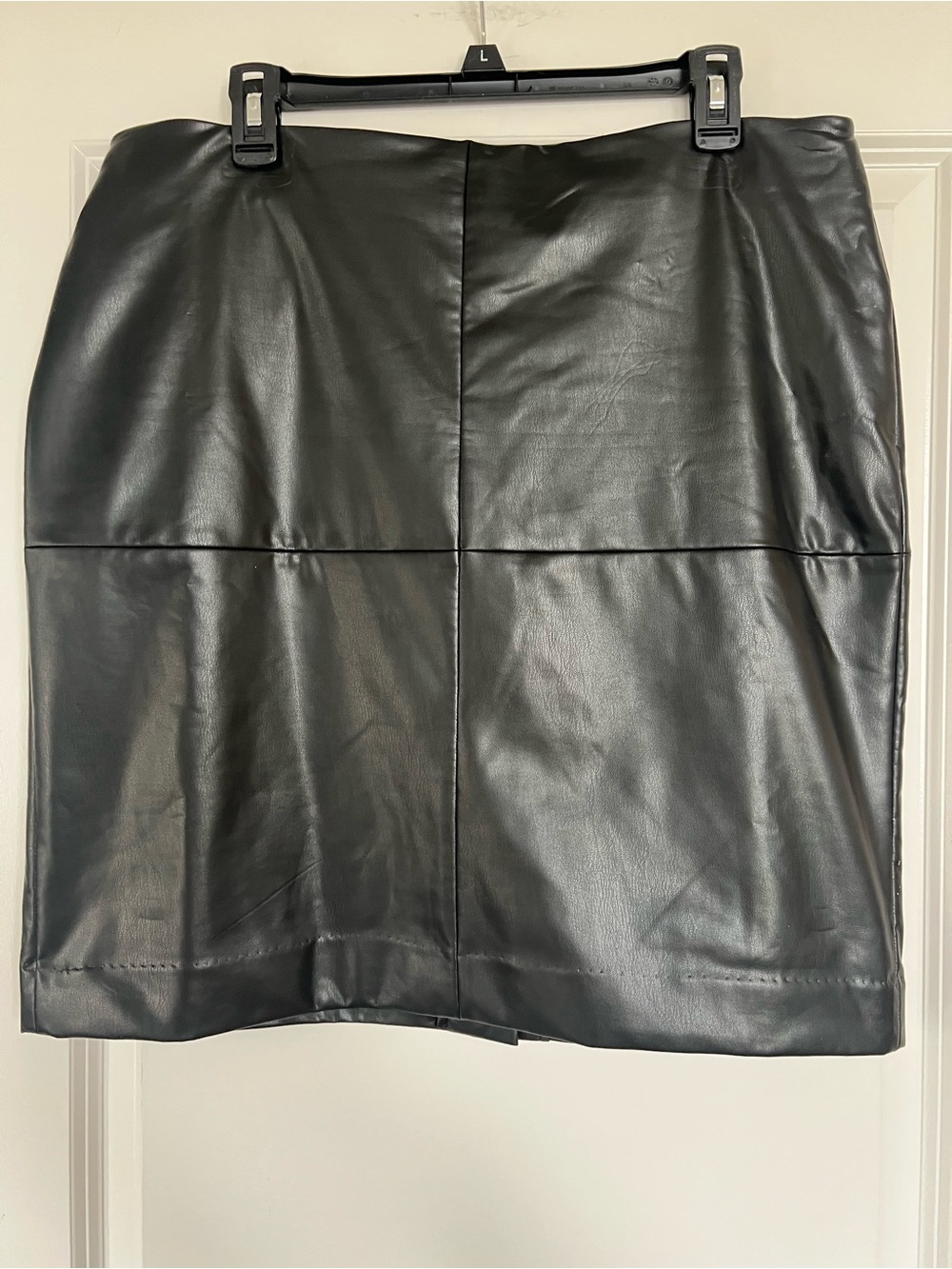 Bar III Black Faux Leather Paneled Mini Skirt